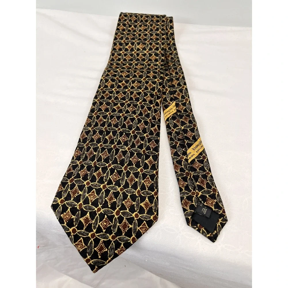 Vintage Ermenegildo Zegna 100% Silk Neck Tie VGUC Geometric